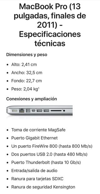 MacBook Pro 2011 Plata