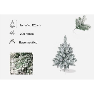 Árbol de Navidad Básico de Espumillón Nevado