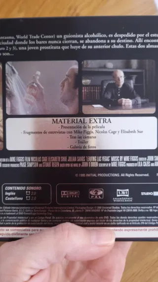 DVD Leaving Las Vegas Edición Coleccionista