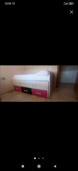 Cama compacta con 3 cajones