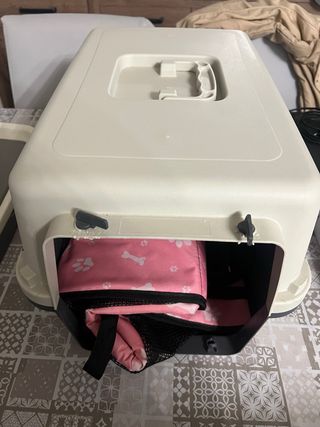 Transportín perro + Cesta + Bandeja