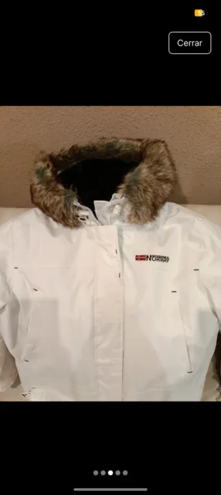 Abrigo Geographical Norway Blanco