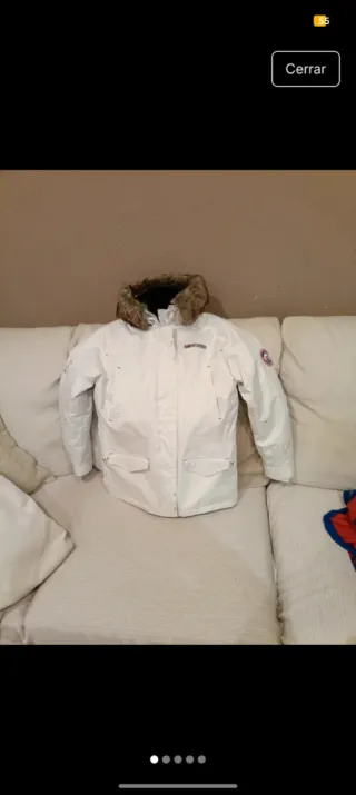 Abrigo Geographical Norway Blanco