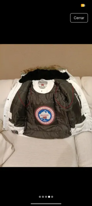 Abrigo Geographical Norway Blanco