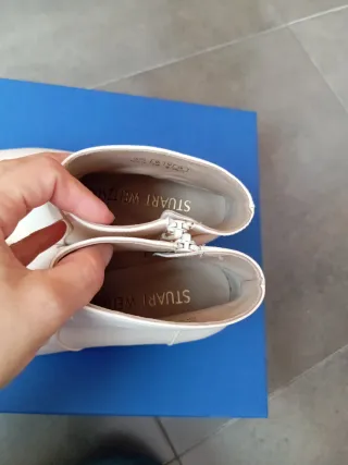 Botines Stuart Weitzman Blanco y Negro