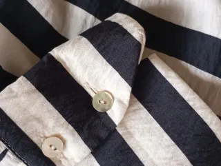 Camisa Zara Rayas Blanco y Negro