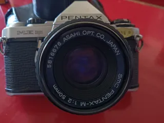 Cámara Pentax ME Súper + Objetivo 50mm 1:2 + funda
