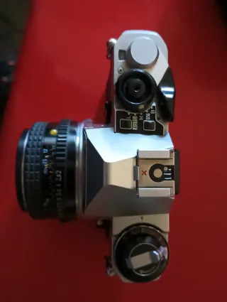 Cámara Pentax ME Súper + Objetivo 50mm 1:2 + funda