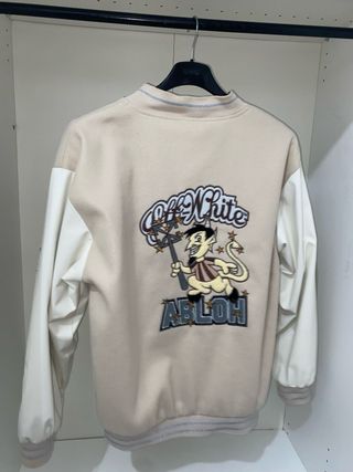 Chaqueta Off White Béisbol Beige/Blanco