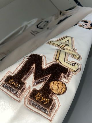 Chaqueta Off White Béisbol Beige/Blanco