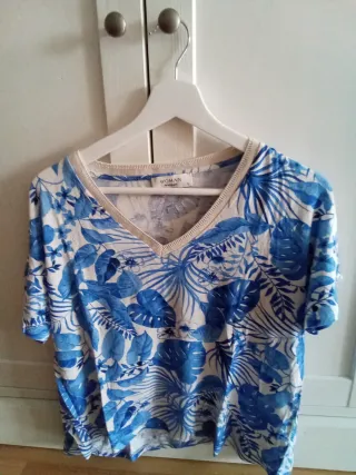 Camiseta corta Woman Talla S estampado floral