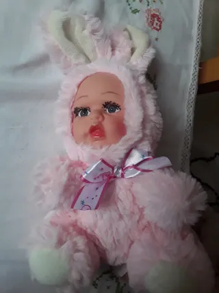 Muñeco peluche osito rosa blando