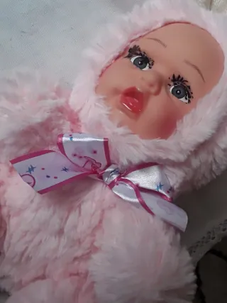 Muñeco peluche osito rosa blando