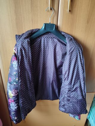 Piumino donna fantasia floreale reversibile