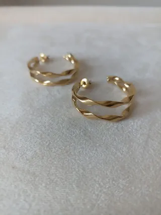 Pendientes Aro Acero Inoxidable Dorado