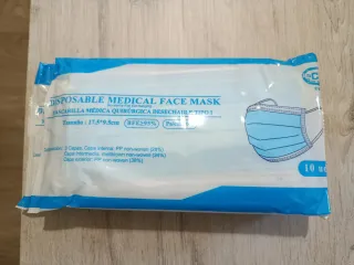 Mascarillas FFP2 12, 2 Pack quirúrgicas de 10 unid