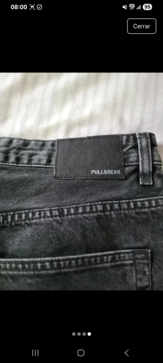 Jeans Baggy negros Pull & Bear
