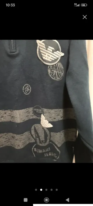 Jersey Armani Jeans cuello alto azul