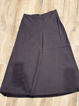 Falda larga marrón Zara