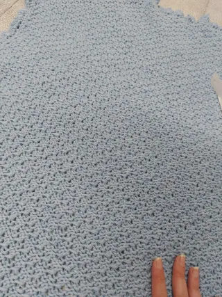 Copertina azzurra fatta a mano