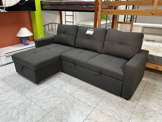 Sofá Chaise Longue Gris Cama