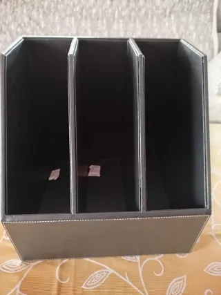 Organizador de escritorio 3 separadores cuero