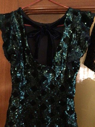 2 Vestidos Fiesta Lentejuelas Negro y Verde