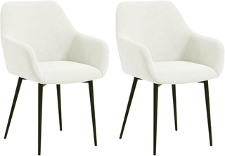 Set 2 Sedie Moderne Nordiche Imbottite con Braccio
