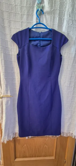 Vestido azul de oficina