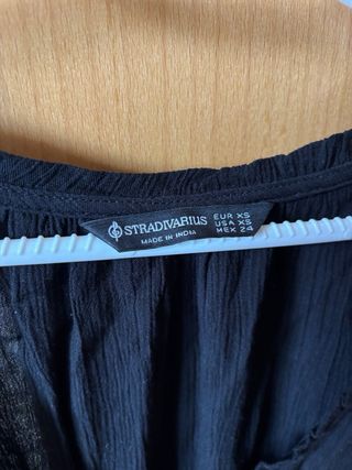 Blusa negra manga larga