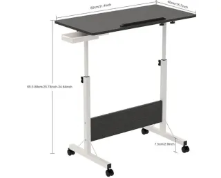 Mesa Ordenador Ruedas Ajustable.