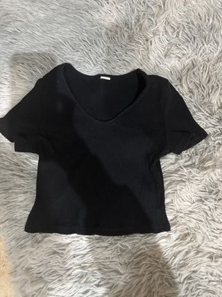 Camiseta negra manga corta