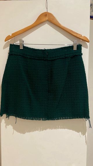 Falda paño Zara verde