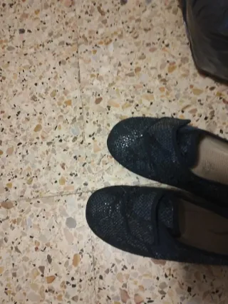 Zapatos planos mujer negros/azules