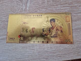 Billete Conmemorativo Oro Bruce Lee 2013