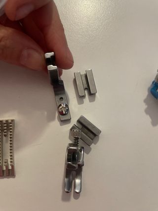 Prensatelas y placa aguja máquina industrial