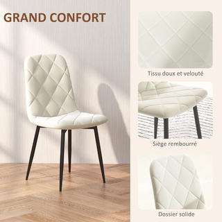 Set di 4 sedie da pranzo, sedie da cucina imbottit