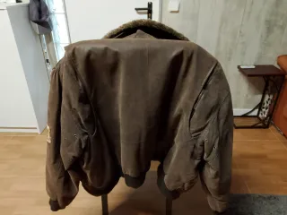 Cazadora Cuero Aviador Marrón