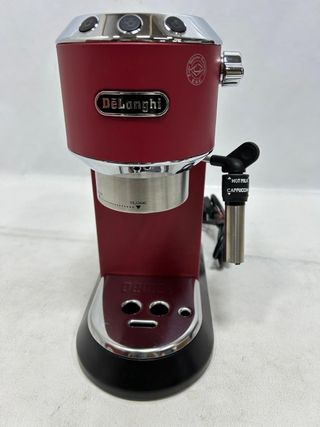Cafetera DeLonghi Dedica Roja Acero Inox