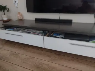 Mueble TV madera y cristal