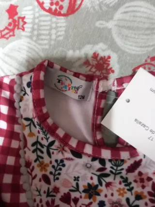 Conjunto bebé 12 meses vestido y braguita