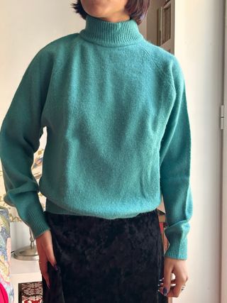 Vestido Negro Terciopelo Talla 38