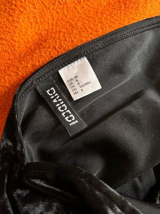 Vestido Negro Terciopelo Talla 38