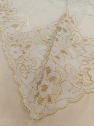 Manteleta Fallera Seda Bordado Oro 95cm