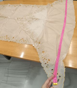 Manteleta Fallera Seda Bordado Oro 95cm