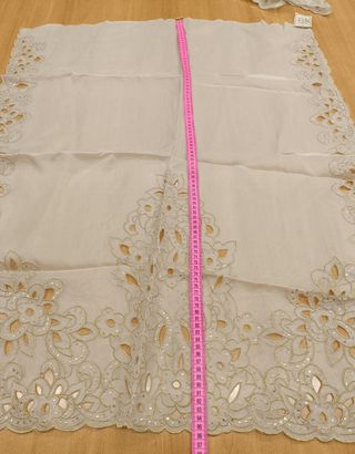 Manteleta Fallera Seda Bordado Oro 95cm