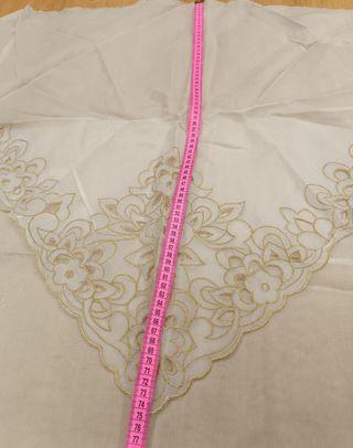 Manteleta Fallera Seda Bordado Oro 95cm