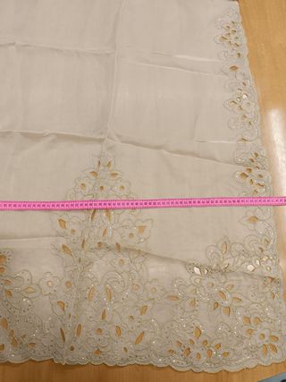 Manteleta Fallera Seda Bordado Oro 95cm