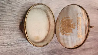 Antiguo joyero micromosaico floral