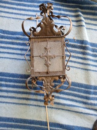 Gran Farol faro aplique techo antiguo forja hierro